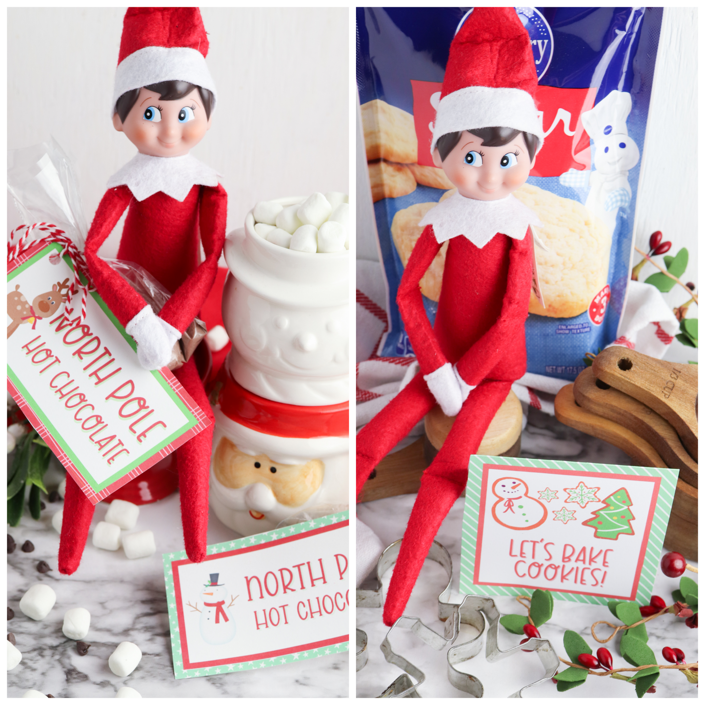 Elf On The Shelf Hot Chocolate and Let's Bake Cookies Printables