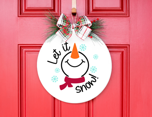 Let It Snow Snowman Cut files and PNGs