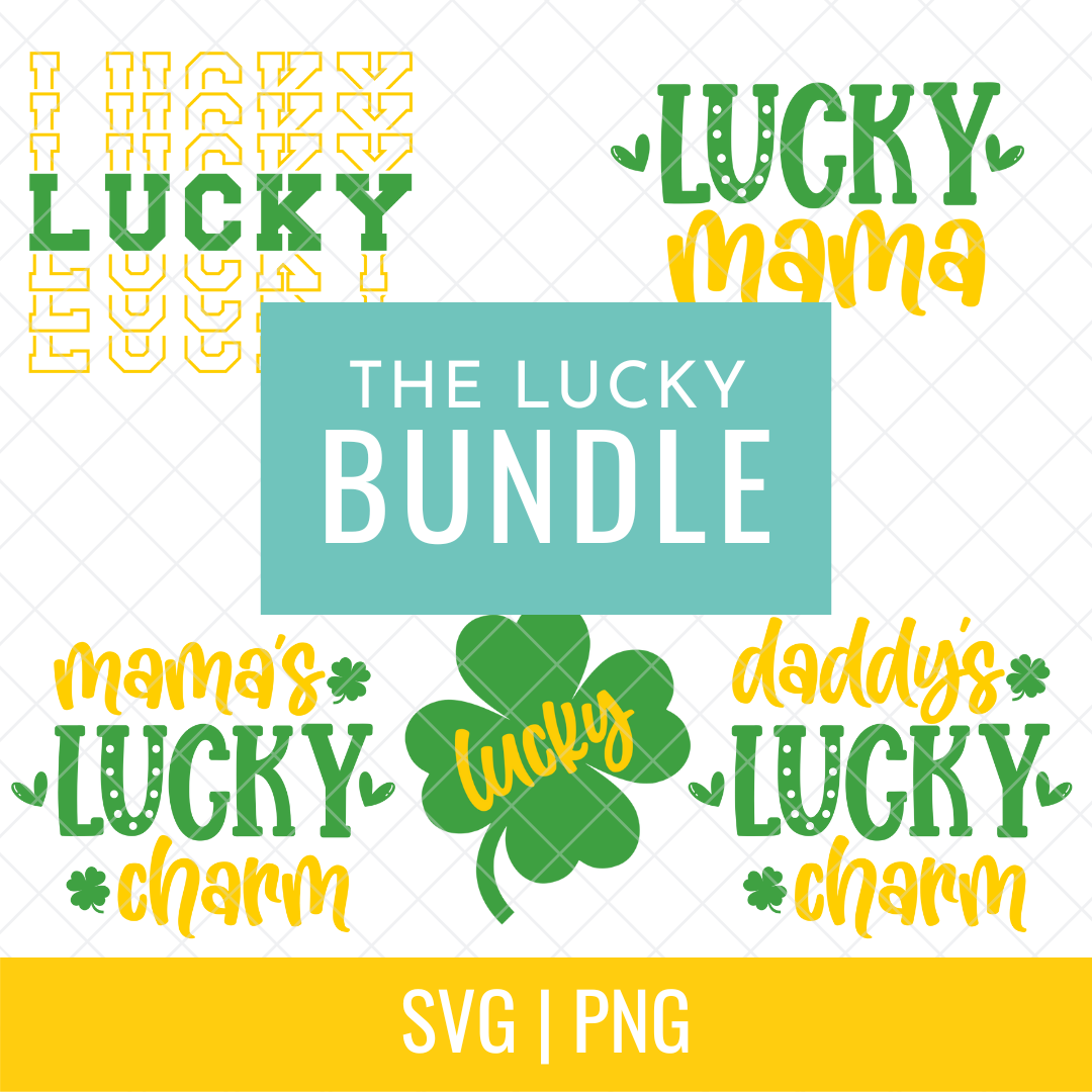 Lucky Charm Family SVG and PNG Cut File Bundle
