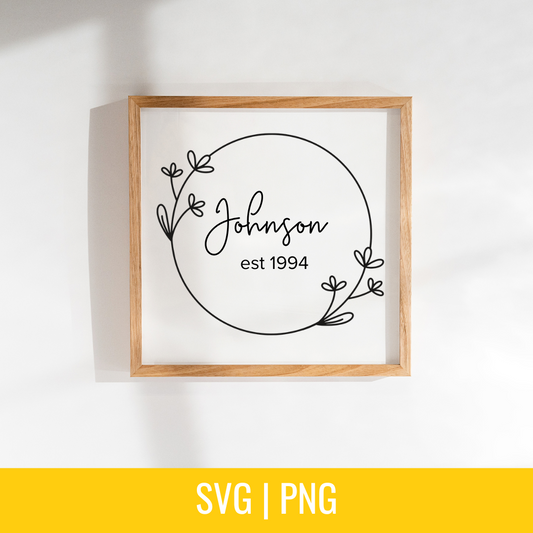 Floral Circles SVG and PNG Cut Files