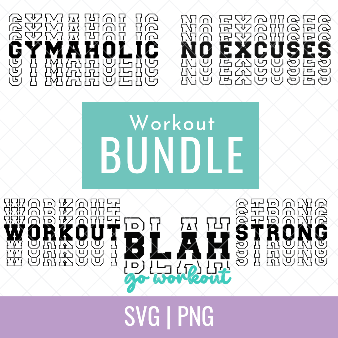 Workout SVG and PNG Bundle