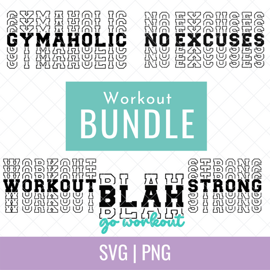 Workout SVG and PNG Bundle