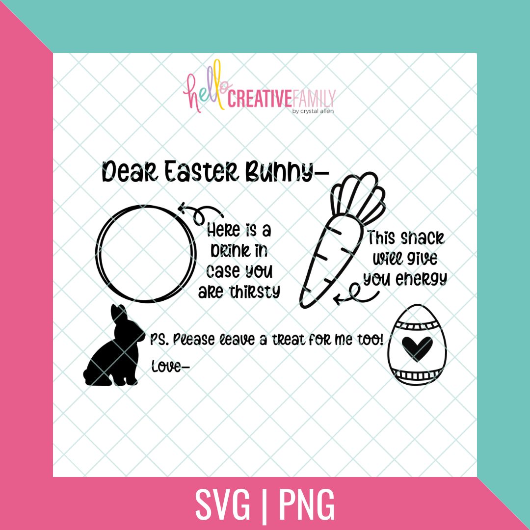 Easter Bunny Tray SVG and PNG Cut files