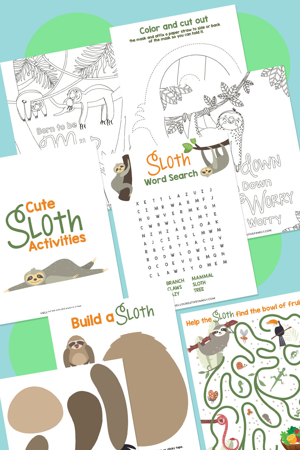 Sloth Activities Printable