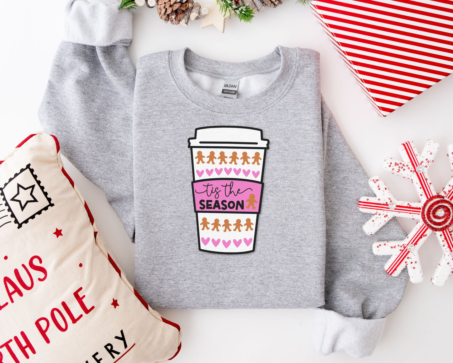 Tis The Season Coffee Cup SVG Cut File and PNG