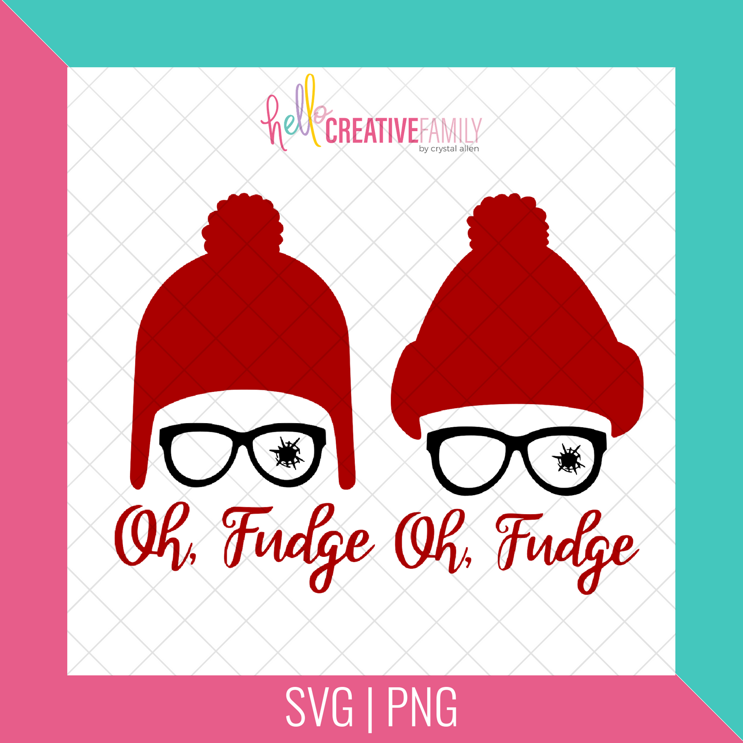 Oh Fudge SVG Cut File and PNG Bundle