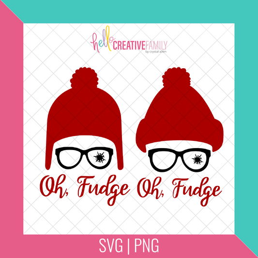 Oh Fudge SVG Cut File and PNG Bundle