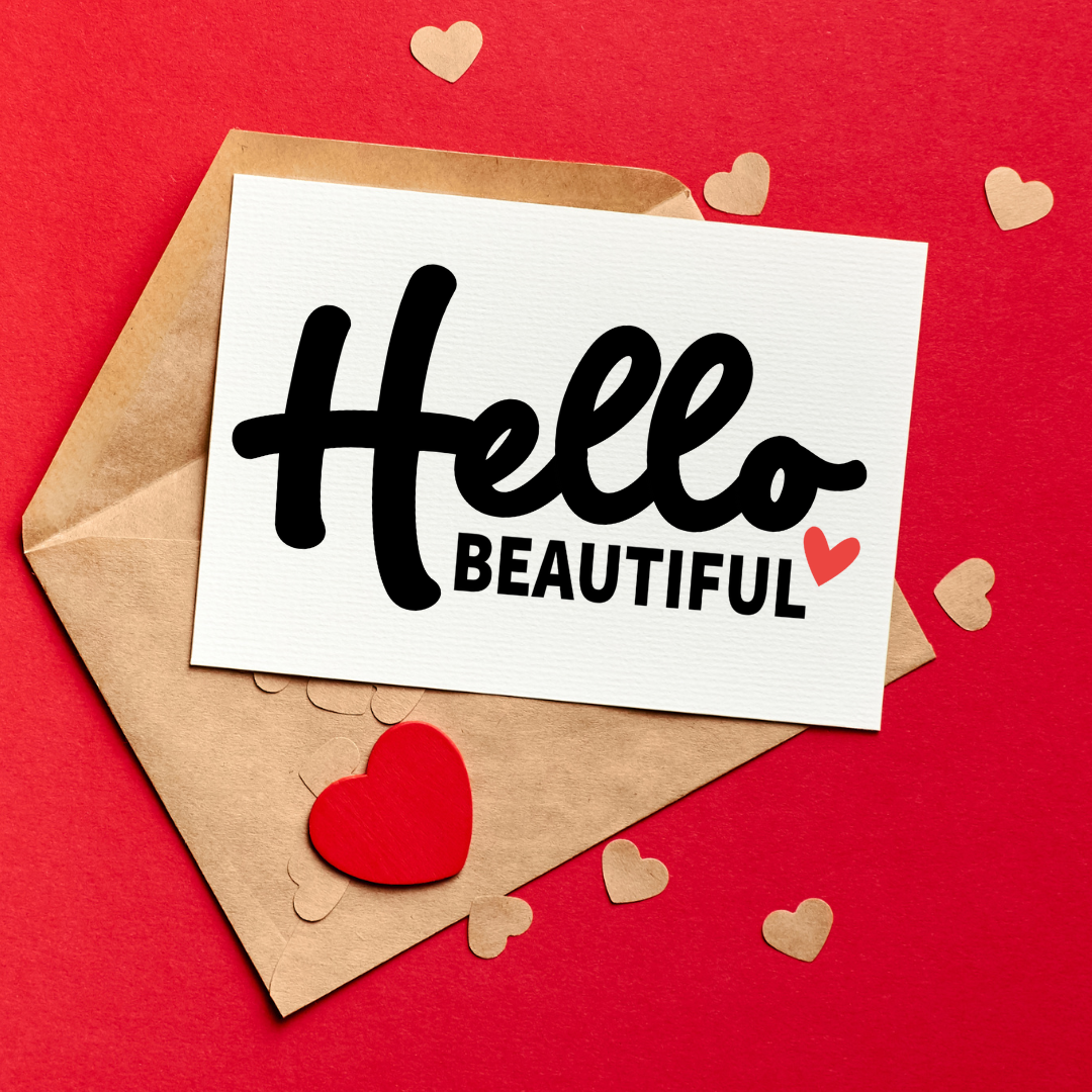 Hello Beautiful SVG and PNG Cut file