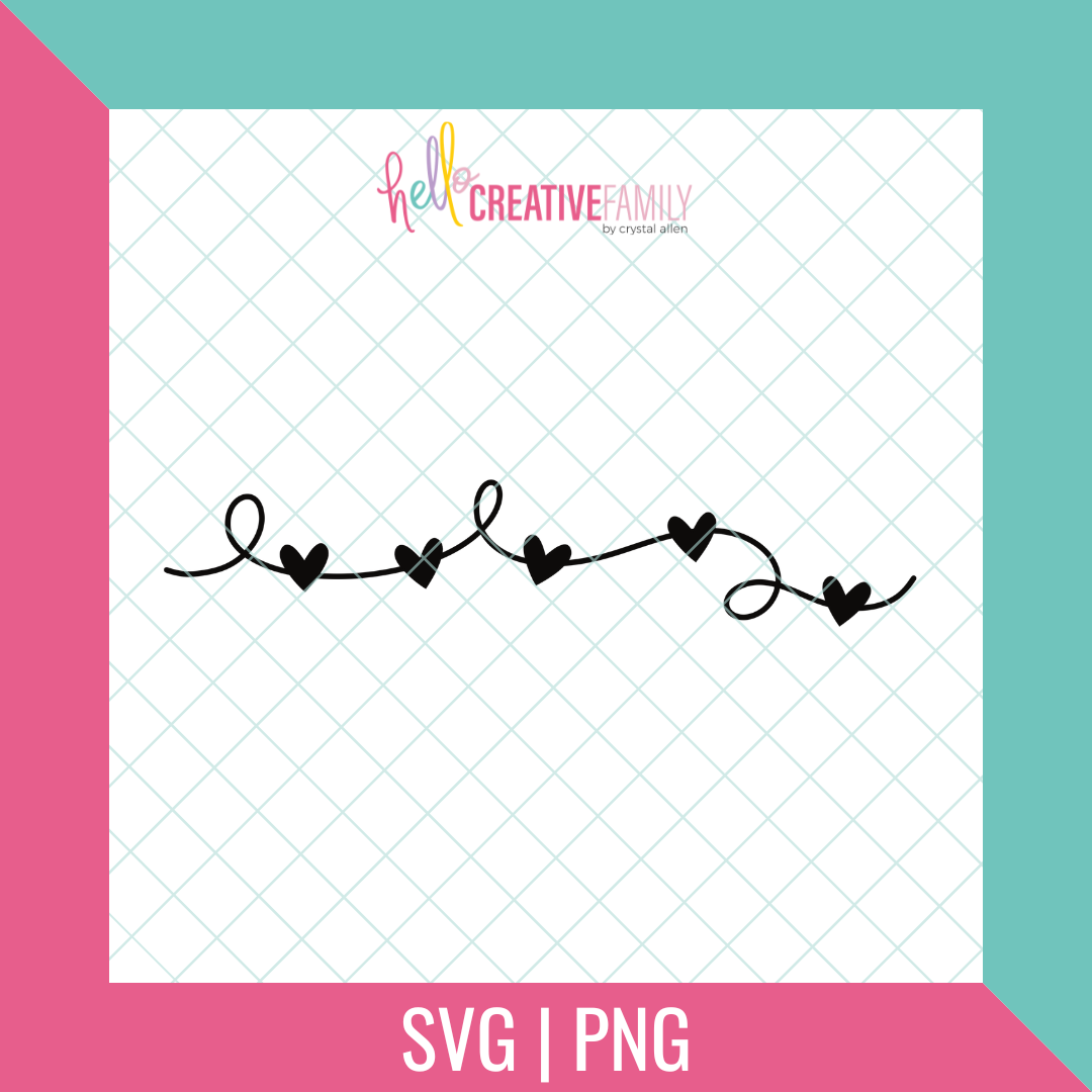 Heart String SVG and PNG Cut Files – Hello Creative Family