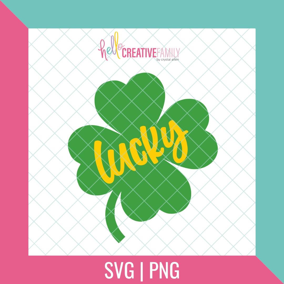 Lucky Shamrock SVG and PNG Cut File
