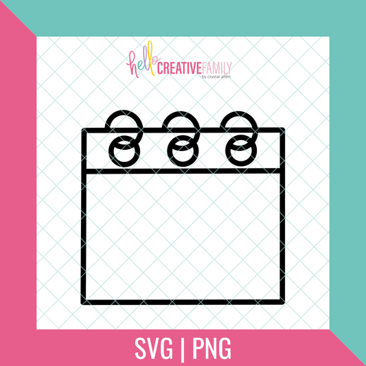 Calendar SVG and PNG Cut Files