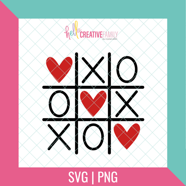 Love Tic Tac Toe SVG and PNG Cut file – Hello Creative Family