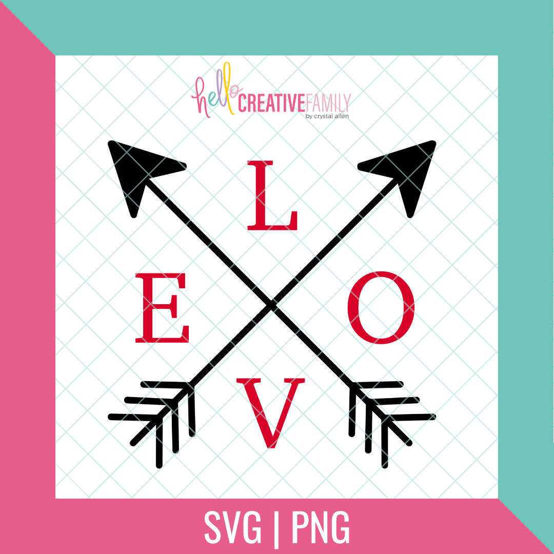 Love Arrows SVG and PNG Cut file