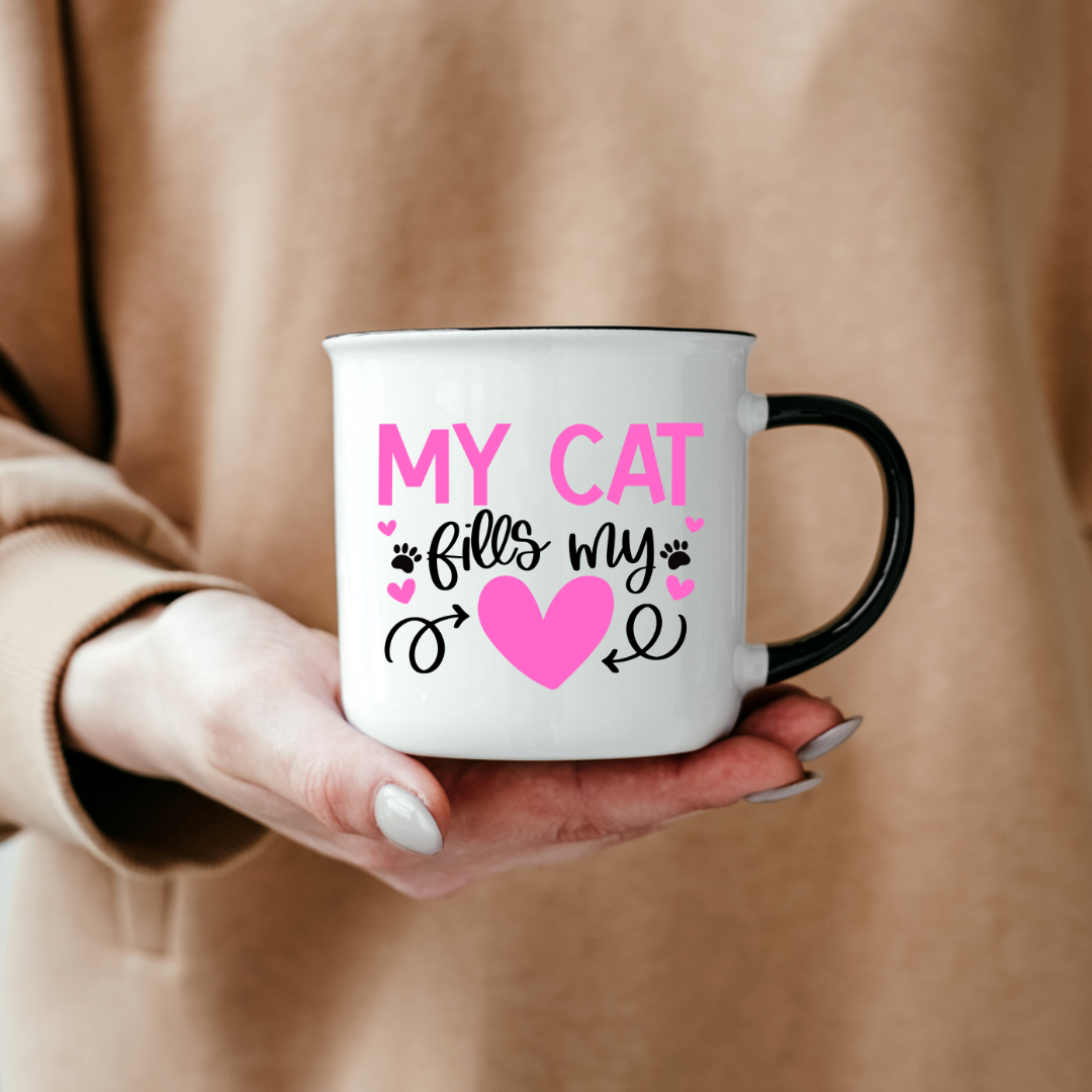 My Cat Fills My Heart SVG and PNG Cut file