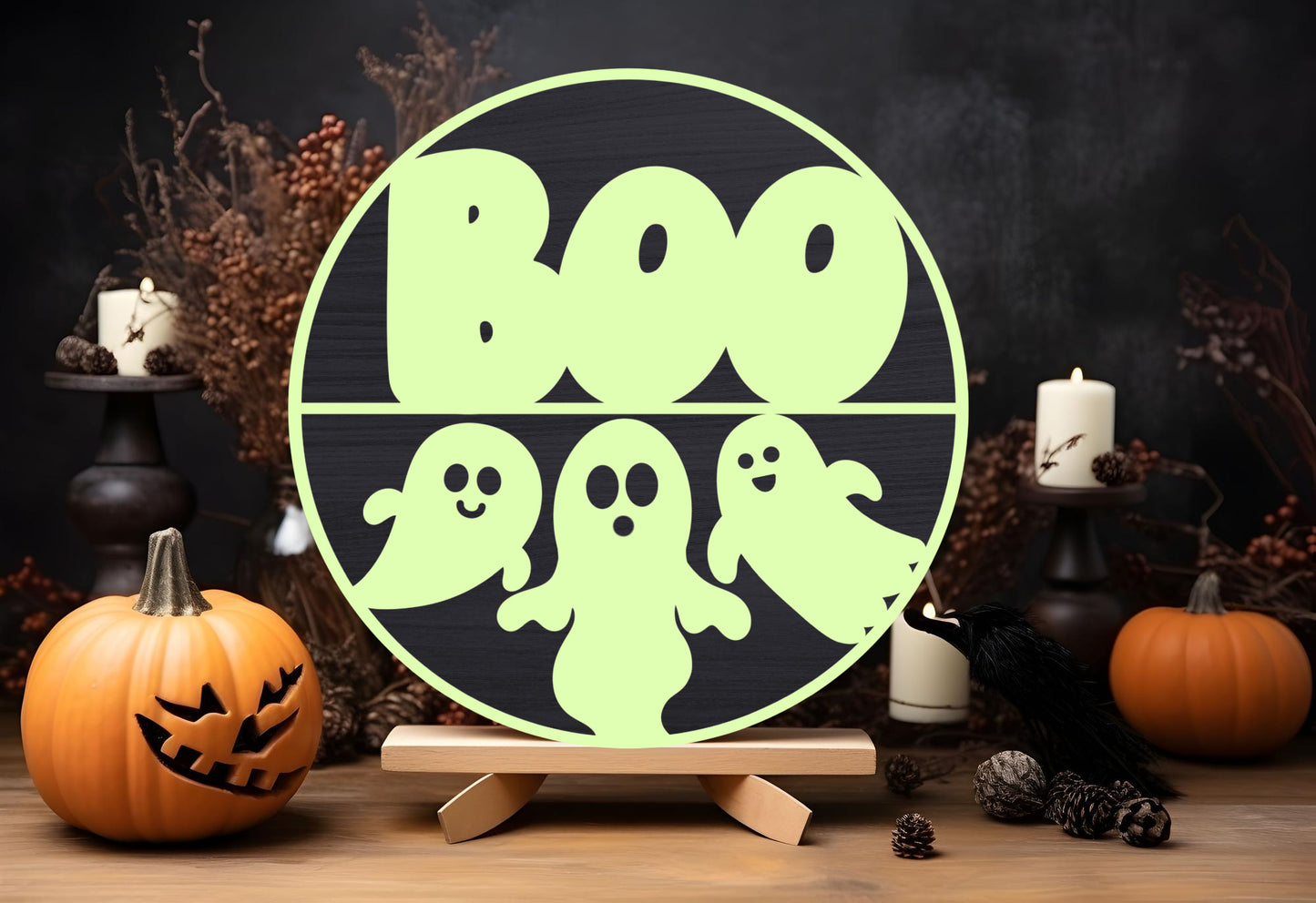 Boo Ghost Sign Cut file and PNG