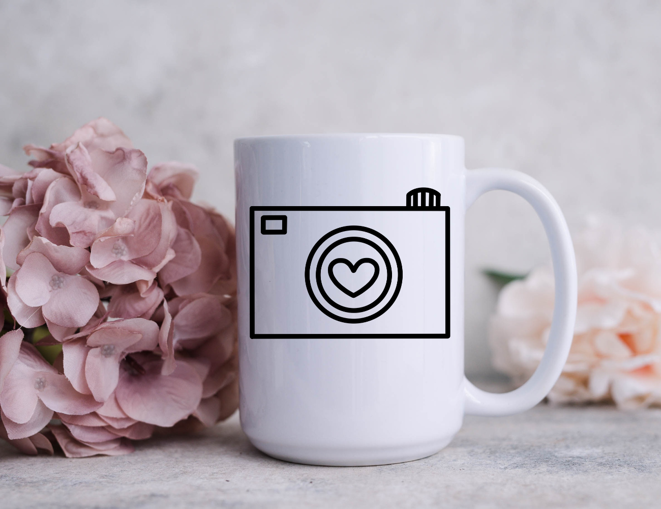 Heart Camera SVG and PNG Cut Files