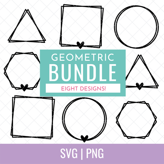 Geometric Shapes SVG and PNG Bundle