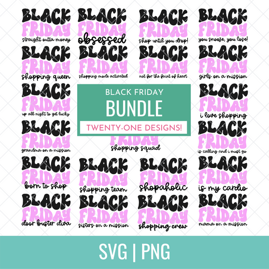 Black Friday Design Bundle Cut Files and PNGs
