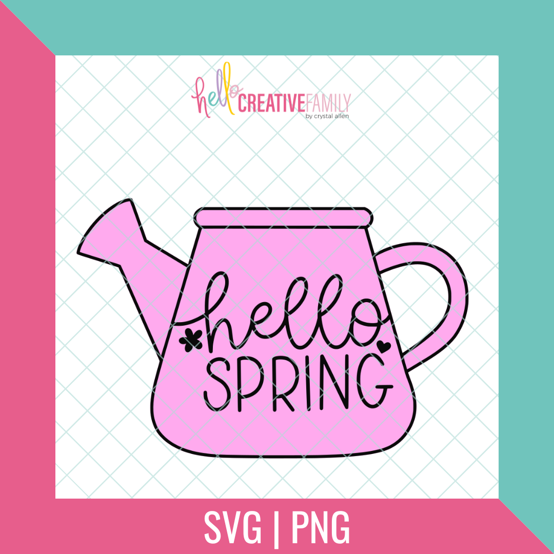 Hello Spring SVG and PNG Cut Files