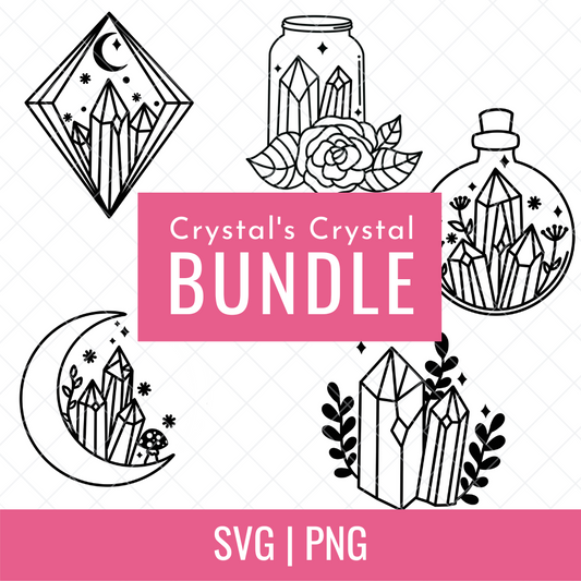 Crystal's Crystal Bundle SVG and PNG Cut Files
