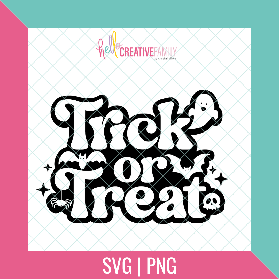 Trick or Treat Cut file and PNG