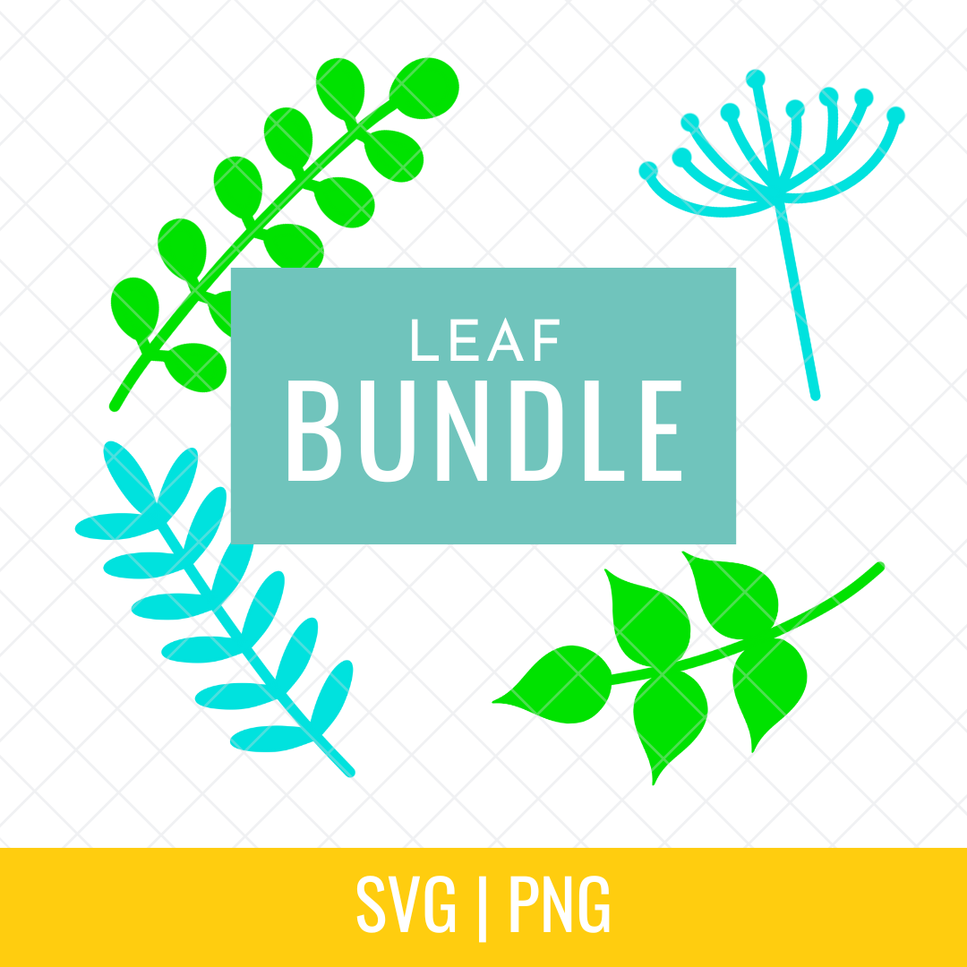 Spring Leaf SVG and PNG Cut File Bundle