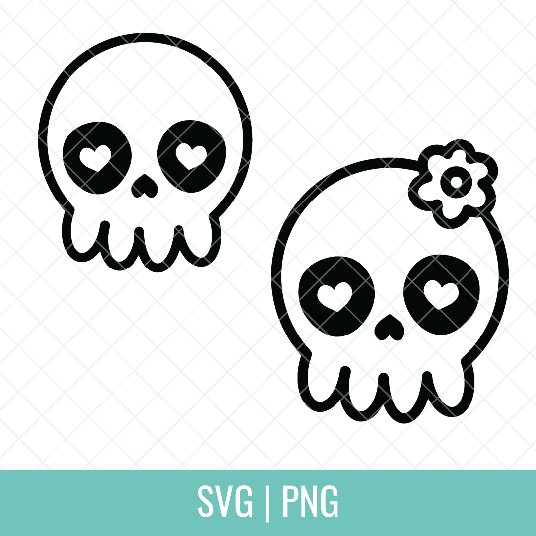 Skull Duo Cut files and PNGs