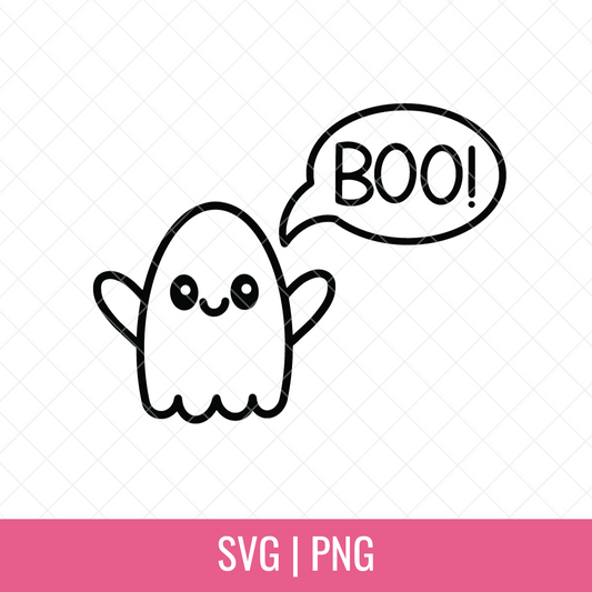 Boo Ghost Cut files and PNGs
