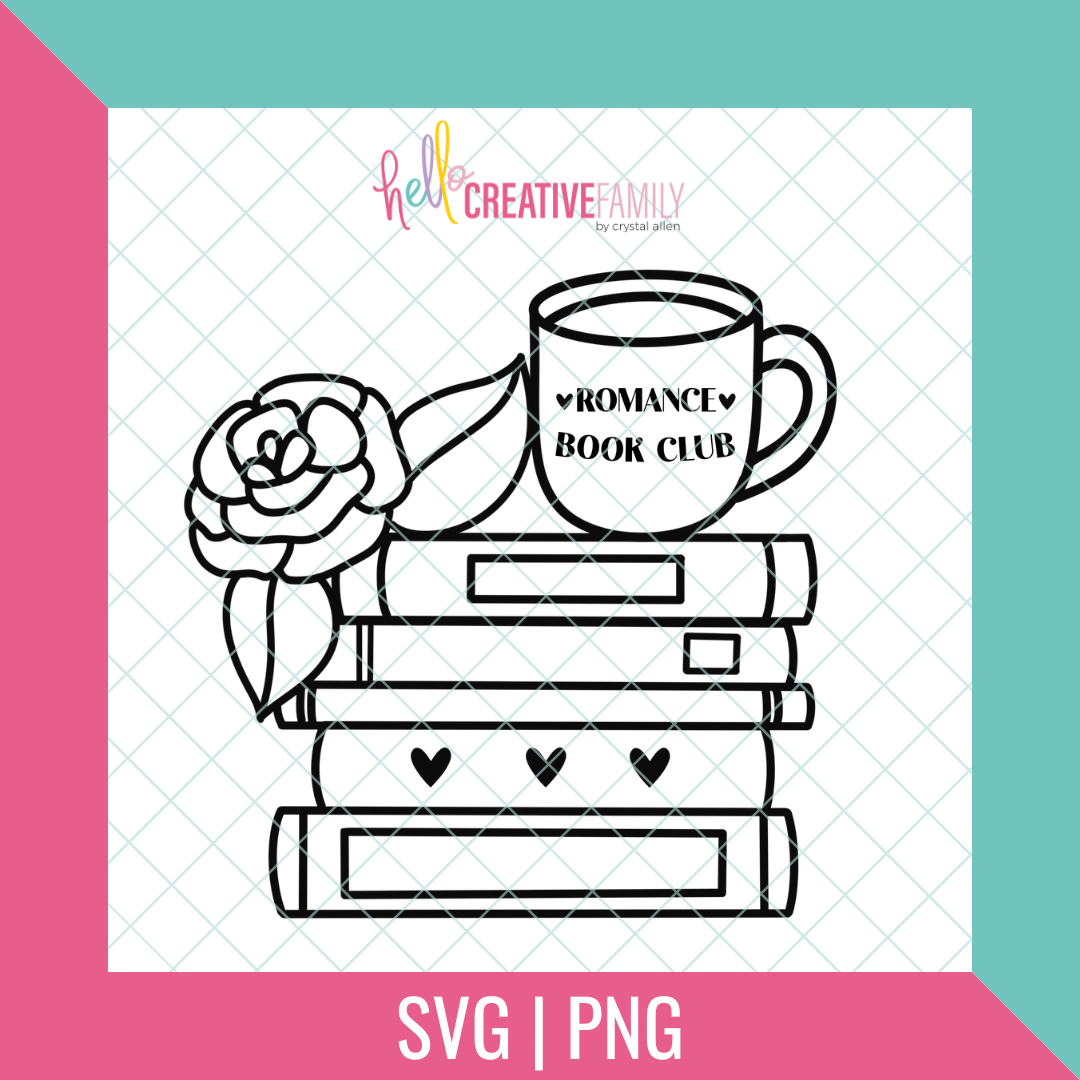 Romance Book Club SVG Cut file and PNG