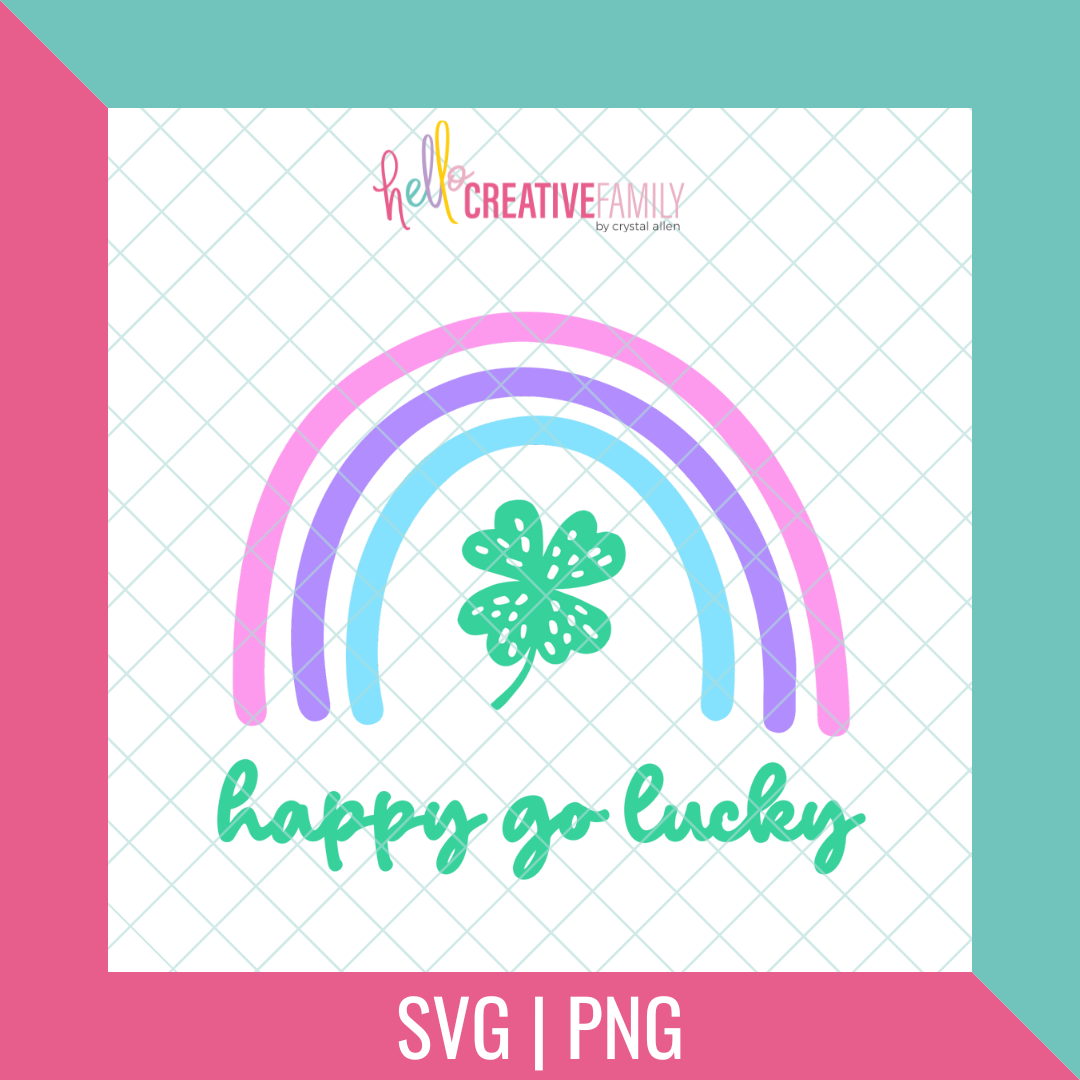 Happy Go Lucky SVG and PNG Cut File