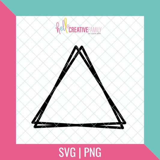 Offset Triangle SVG and PNG Cut File