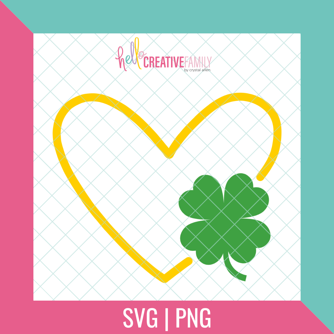 Heart Clover SVG and PNG Cut File