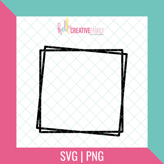 Offset Square SVG and PNG Cut File