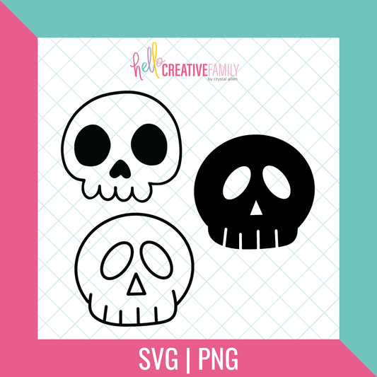Skull SVG and PNG Cut Files