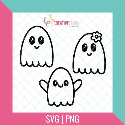 Ghostly Trio Cut files and PNGs