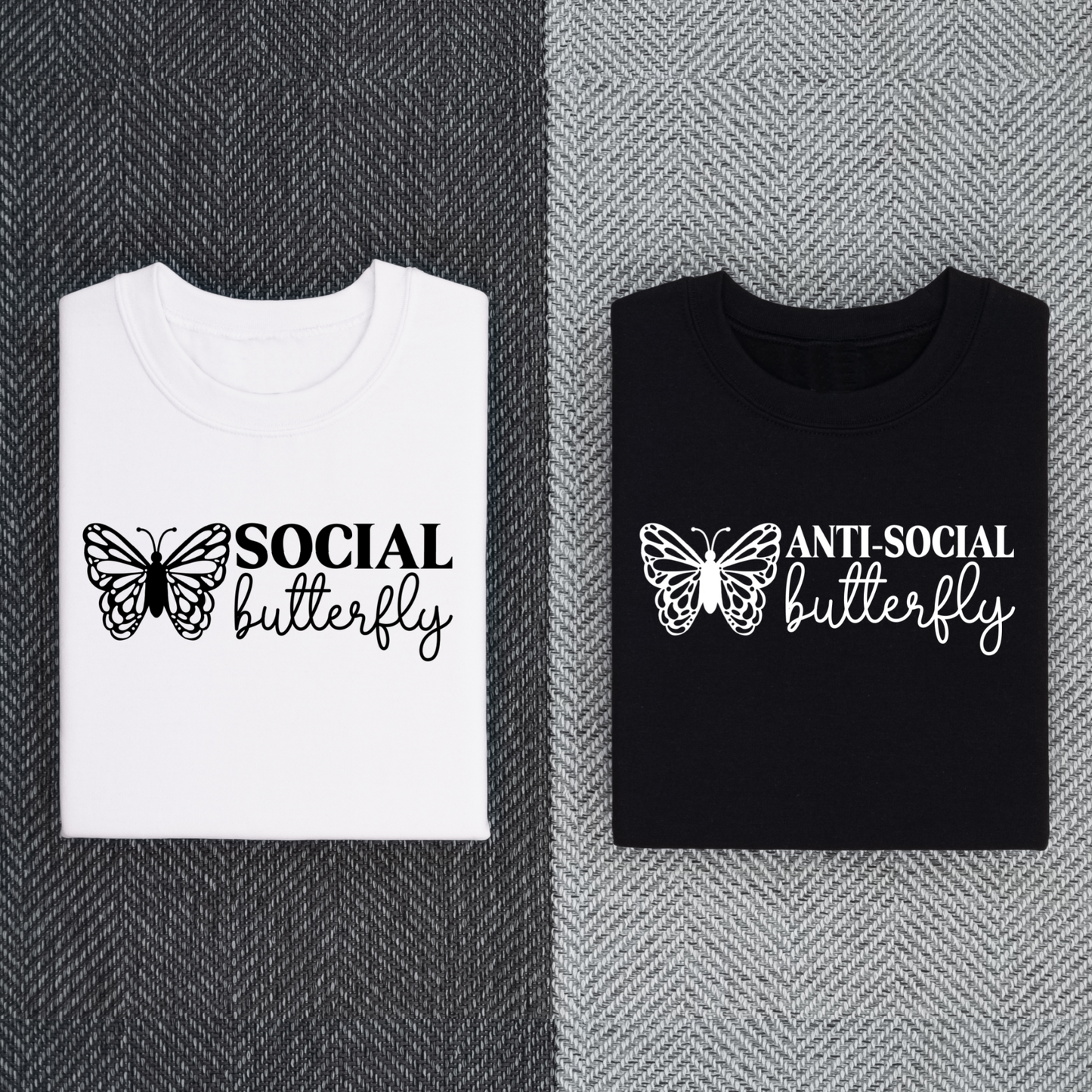 Social Butterfly/Anti-Social Butterfly SVG and PNG Cut Files