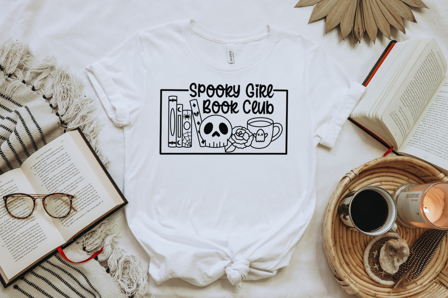 Spooky Girl Book Club with Ghost SVG Cut file and PNG