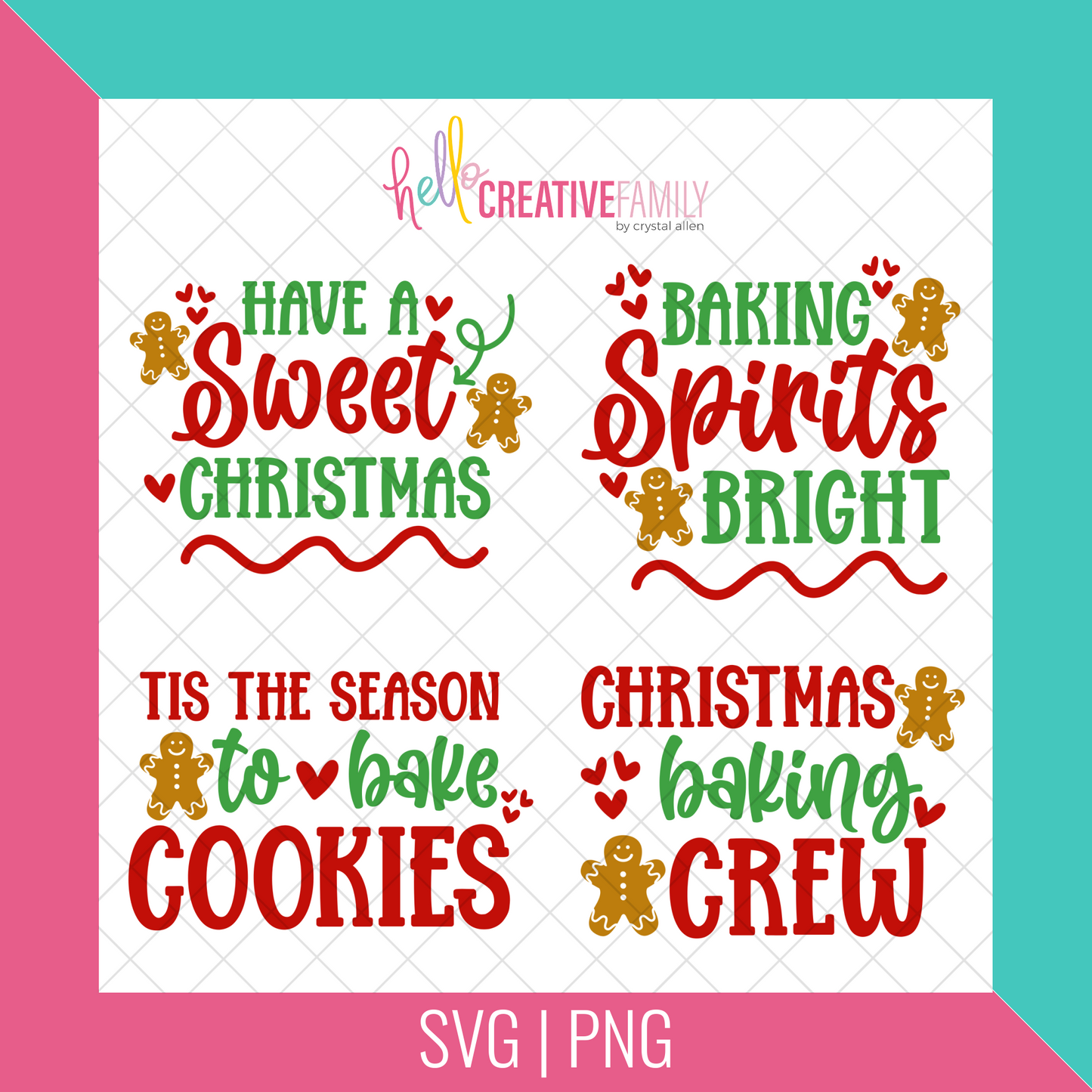 Christmas Baking SVG Cut File and PNG Bundle