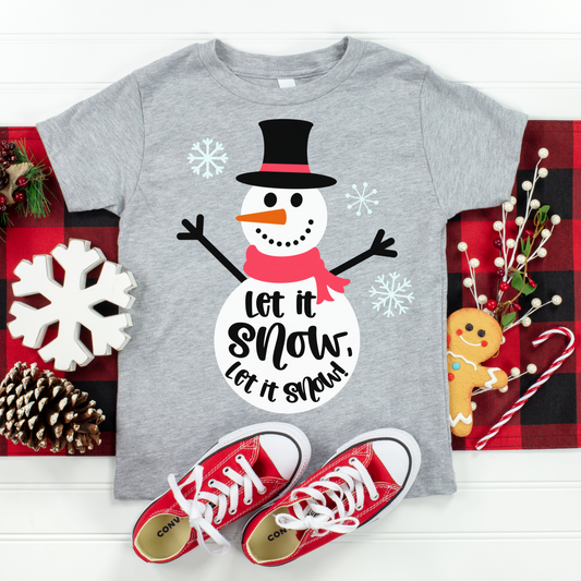 "Let It Snow" Snowman SVG Cut File and PNG