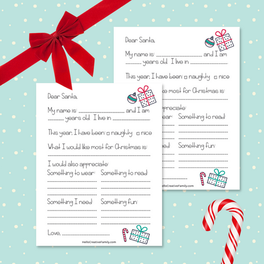 Letter to Santa Activity Printable
