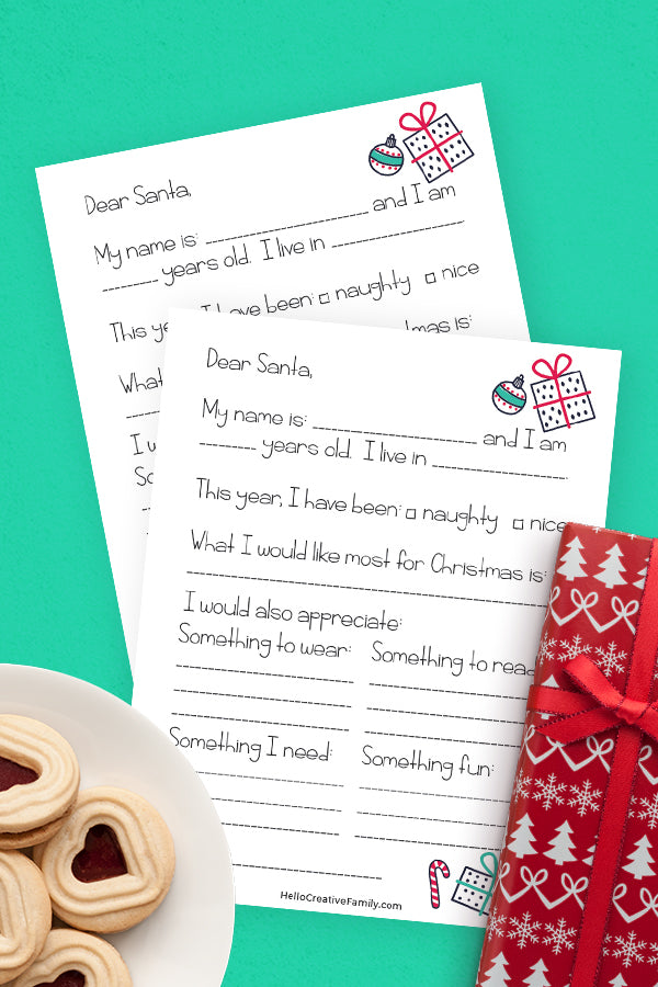 Letter to Santa Activity Printable